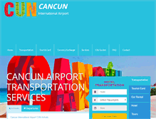 Tablet Screenshot of cancunairport.com